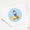 Snow_White_and_Animal_Friends_Classic_Round_Sticker_3 Snow White And Animal Friends Classic Round Sticker