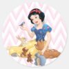 Snow_White_and_the_Forest_Animals_Classic_Round_Sticker_1 Snow White And The Forest Animals Classic Round Sticker