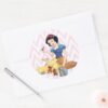 Snow_White_and_the_Forest_Animals_Classic_Round_Sticker_3 Snow White And The Forest Animals Classic Round Sticker