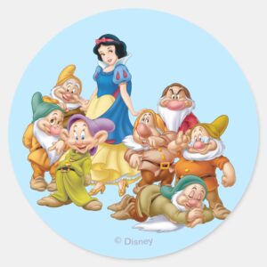 Snow White And The Seven Dwarfs 2 Classic Round Sticker