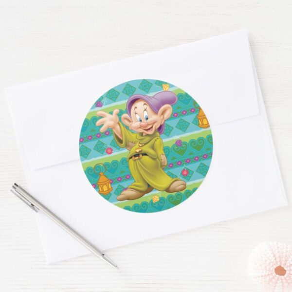 Snow Whites Dopey Classic Round Sticker