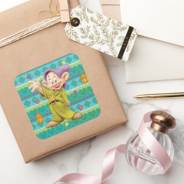 Snow_White's_Dopey_Square_Sticker_5 Snow Whites Dopey Square Sticker