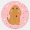 Snuffleupagus_Pink_Polka_Dot_Pattern_Classic_Round_Sticker_1 Snuffleupagus Pink Polka Dot Pattern Classic Round Sticker