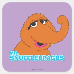 Snuffleupagus Relaxed Square Sticker