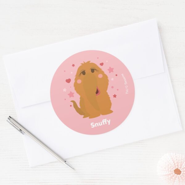 Snuffy_Hearts_&_Stars_Graphic_Classic_Round_Sticker_3 Snuffy Hearts Stars Graphic Classic Round Sticker