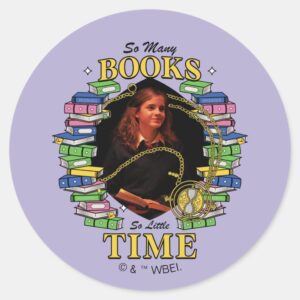 So Many Books So Little Time Classic Round Sticker