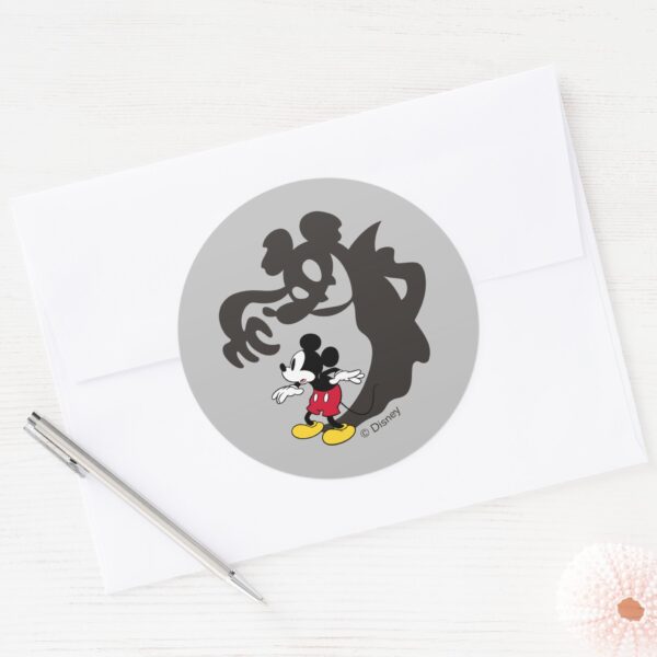 Spooky_Halloween_Mickey_Mouse_Classic_Round_Sticker_3 Spooky Halloween Mickey Mouse Classic Round Sticker