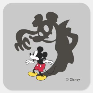 Spooky Halloween Mickey Mouse Square Sticker