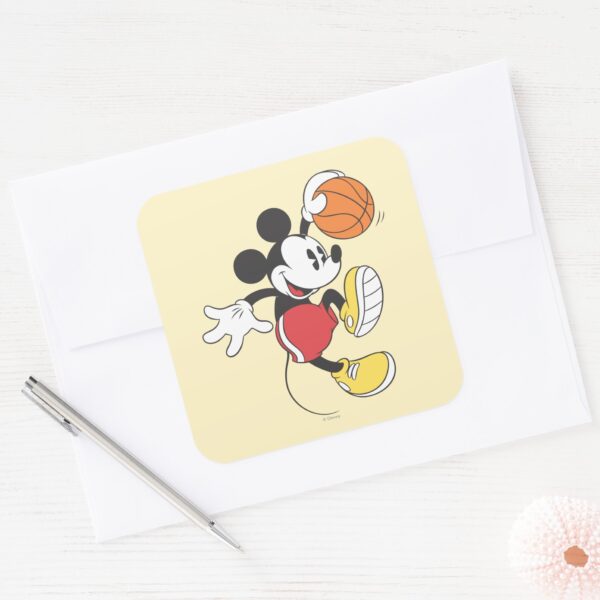 Sporty_Mickey___Basketball_Player_Square_Sticker_3 Sporty Mickey Basketball Player Square Sticker