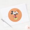 Sporty_Mickey___Holding_Basketball_Classic_Round_Sticker_3 Sporty Mickey Holding Basketball Classic Round Sticker