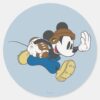 Sporty_Mickey___Running_with_Football_Classic_Round_Sticker_1 Sporty Mickey Running With Football Classic Round Sticker