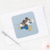 Sporty_Mickey___Running_with_Football_Square_Sticker_3 Sporty Mickey Running With Football Square Sticker