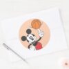 Sporty_Mickey___Spinning_Basketball_Classic_Round_Sticker_3 Sporty Mickey Spinning Basketball Classic Round Sticker
