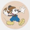 Sporty_Mickey___Throwing_Football_Classic_Round_Sticker_1 Sporty Mickey Throwing Football Classic Round Sticker