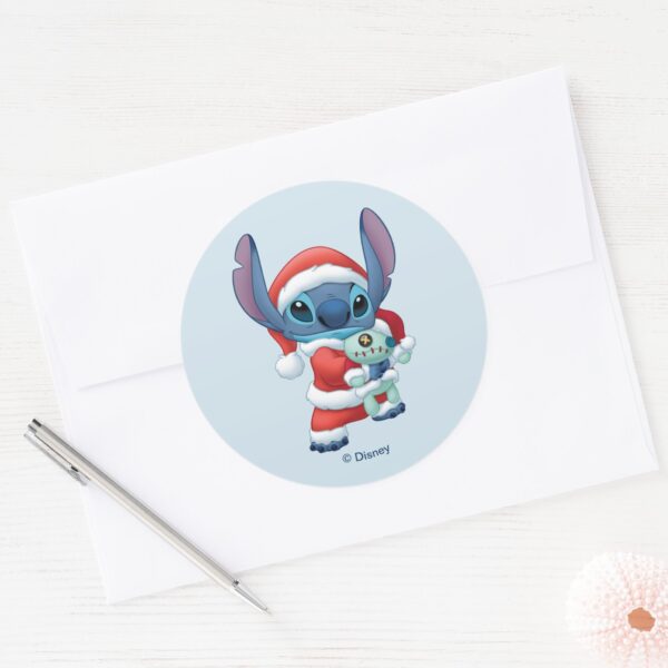 Spread_Christmas_Cheer_with_Lilo_&_Stitch!_Classic_Round_Sticker_3 Spread Christmas Cheer With Lilo Stitch Classic Round Sticker
