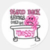 Stand_Back_Classic_Round_Sticker_1 Stand Back Classic Round Sticker