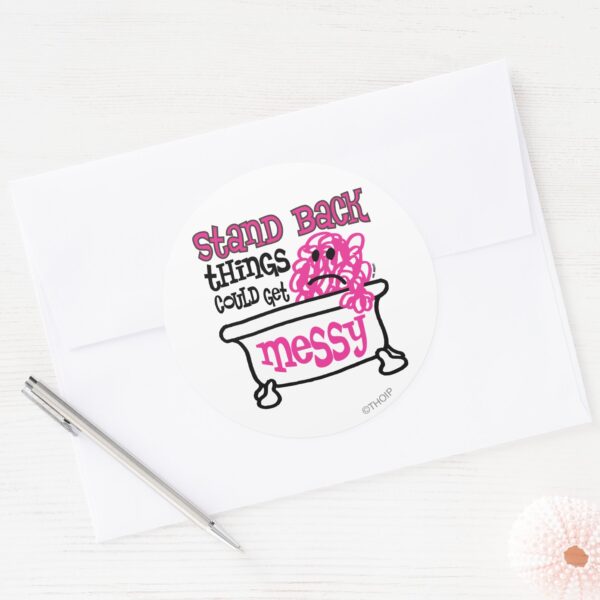 Stand_Back_Classic_Round_Sticker_3 Stand Back Classic Round Sticker