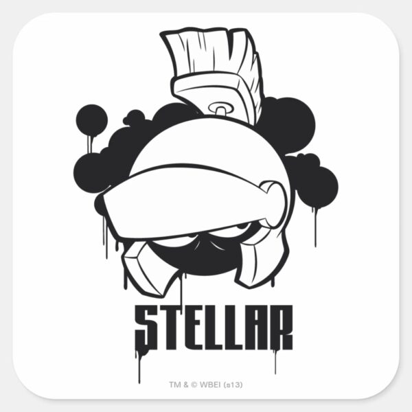 Stellar_MARVIN_THE_MARTIAN™_Square_Sticker_1 Stellar MARVIN THE MARTIAN™ Square Sticker