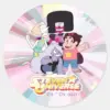 Steven_Universe___Crystal_Gem_Group_Huddle_Classic_Round_Sticker_1 Steven Universe Crystal Gem Group Huddle Classic Round Sticker