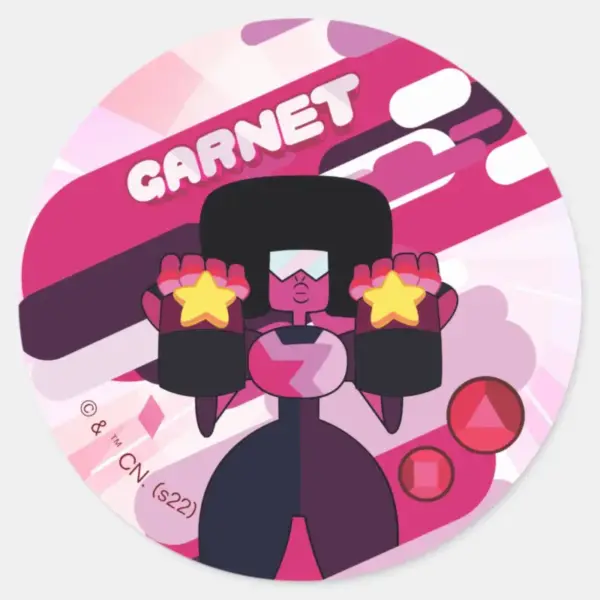 Steven_Universe___Garnet_Character_Graphic_Classic_Round_Sticker_1 Steven Universe Garnet Character Graphic Classic Round Sticker