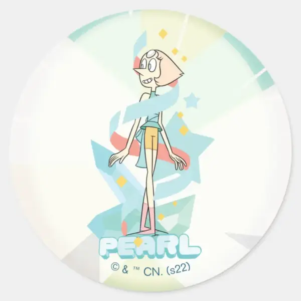 Steven_Universe___Pearl_Character_Graphic_Classic_Round_Sticker_1 Steven Universe Pearl Character Graphic Classic Round Sticker