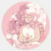 Steven_Universe___Rose_Quartz_Illustration_Classic_Round_Sticker_1 Steven Universe Rose Quartz Illustration Classic Round Sticker