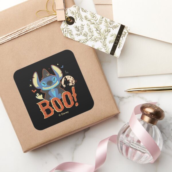 Stitch Halloween Boo Square Sticker