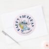 Stitch Holding Pineapple Happy Birthday Classic Round Sticker