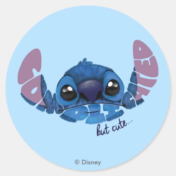 Stitch___Complicated_But_Cute_2_Classic_Round_Sticker_1 Stitch Complicated But Cute 2 Classic Round Sticker