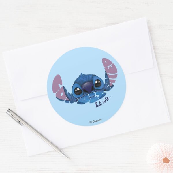 Stitch___Complicated_But_Cute_2_Classic_Round_Sticker_3 Stitch Complicated But Cute 2 Classic Round Sticker