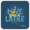 Stitch Love You A Latke Square Sticker