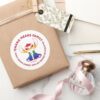 Stitch Ohana Means Family Rainbow Classic Round Sticker