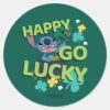 Stitch___St._Patrick's_Day_-_Happy_Go_Lucky_Classic_Round_Sticker_1 Stitch St. Patricks Day Happy Go Lucky Classic Round Sticker