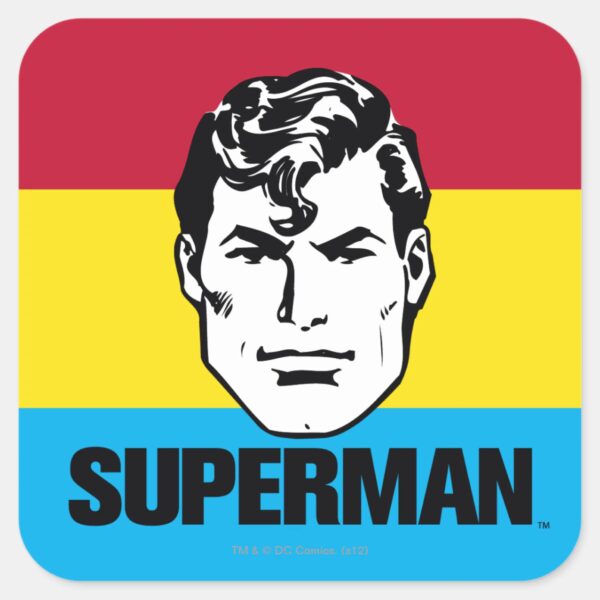 Stripe_Boy_-_Superman_Square_Sticker_1 Stripe Boy Superman Square Sticker