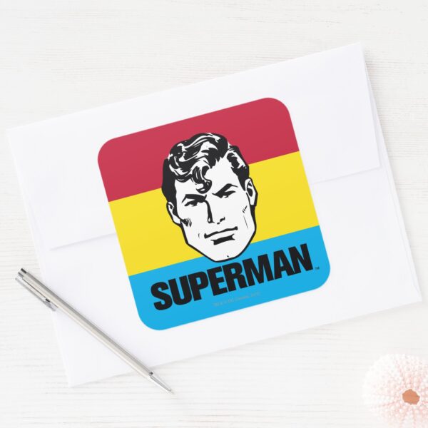 Stripe_Boy_-_Superman_Square_Sticker_3 Stripe Boy Superman Square Sticker