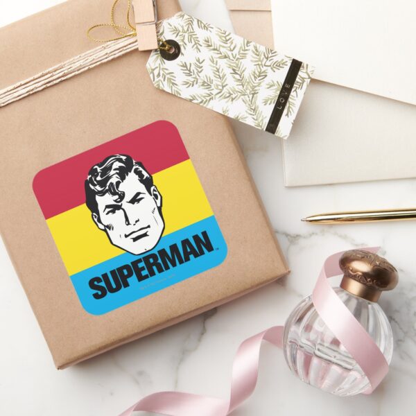 Stripe_Boy_-_Superman_Square_Sticker_5 Stripe Boy Superman Square Sticker