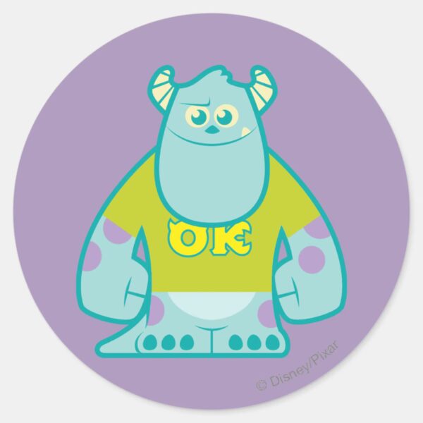 Sulley_2_classic_round_sticker_1 Sulley 2 Classic Round Sticker