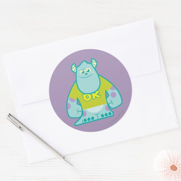 Sulley_2_classic_round_sticker_3 Sulley 2 Classic Round Sticker