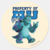 Sulley_Property_of_MU_Classic_Round_Sticker_1 Sulley Property Of MU Classic Round Sticker