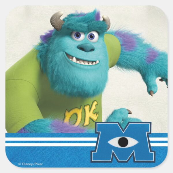 Sulley_Running_Square_Sticker_1 Sulley Running Square Sticker