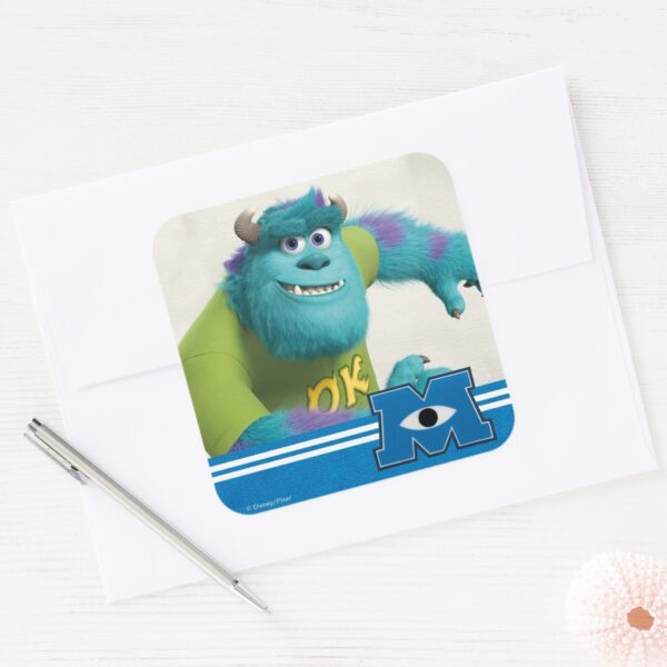 Sulley_Running_Square_Sticker_3 Sulley Running Square Sticker