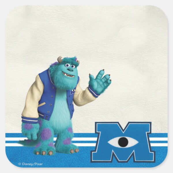 Sulley_Waving_Square_Sticker_1 Sulley Waving Square Sticker