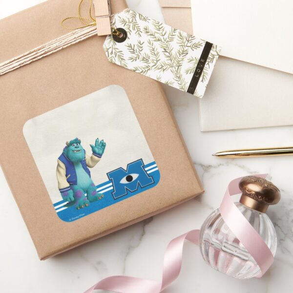 Sulley_Waving_Square_Sticker_5 Sulley Waving Square Sticker