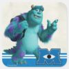 Sulley_with_Backpack_Square_Sticker_1 Sulley With Backpack Square Sticker