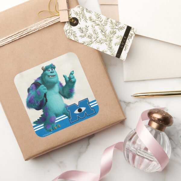 Sulley_with_Backpack_Square_Sticker_5 Sulley With Backpack Square Sticker