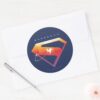 Sunset_Soar_Superman_Shield_Classic_Round_Sticker_3 Sunset Soar Superman Shield Classic Round Sticker