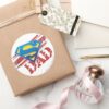 Super_Dad_Stripes_Classic_Round_Sticker_5 Super Dad Stripes Classic Round Sticker