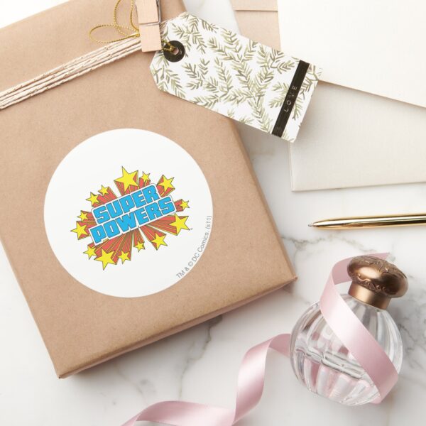 Super_Powers™_Logo_Blue_Classic_Round_Sticker_5 Super Powers™ Logo Blue Classic Round Sticker