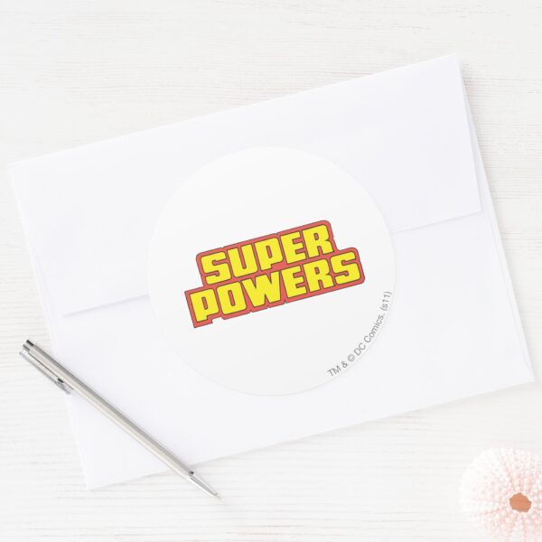 Super_Powers™_Logo_Yellow_Classic_Round_Sticker_3 Super Powers™ Logo Yellow Classic Round Sticker
