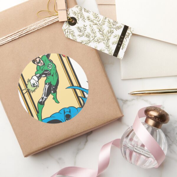 Superheroes_In_Action_Classic_Round_Sticker_5 Superheroes In Action Classic Round Sticker